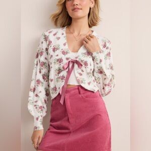 Francesca’s Kathie Floral Cardigan
